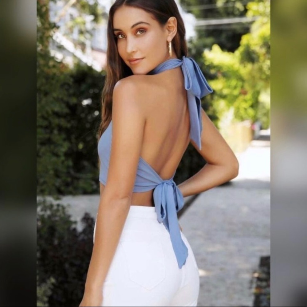 Baby Blue Halter Top
